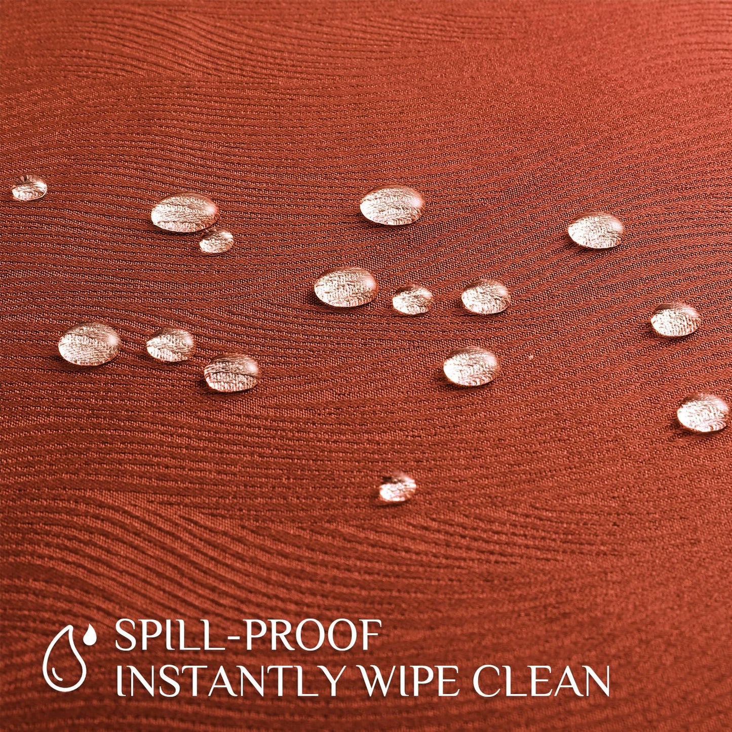 Softalker Fall Table Cloth Jacquard Rectangle Tablecloth Waterproof Spillproof Table Cover Burnt Orange for Autumn Harvest Thanksgiving Decoration (60x104 Inch,Rust Red Swirl)
