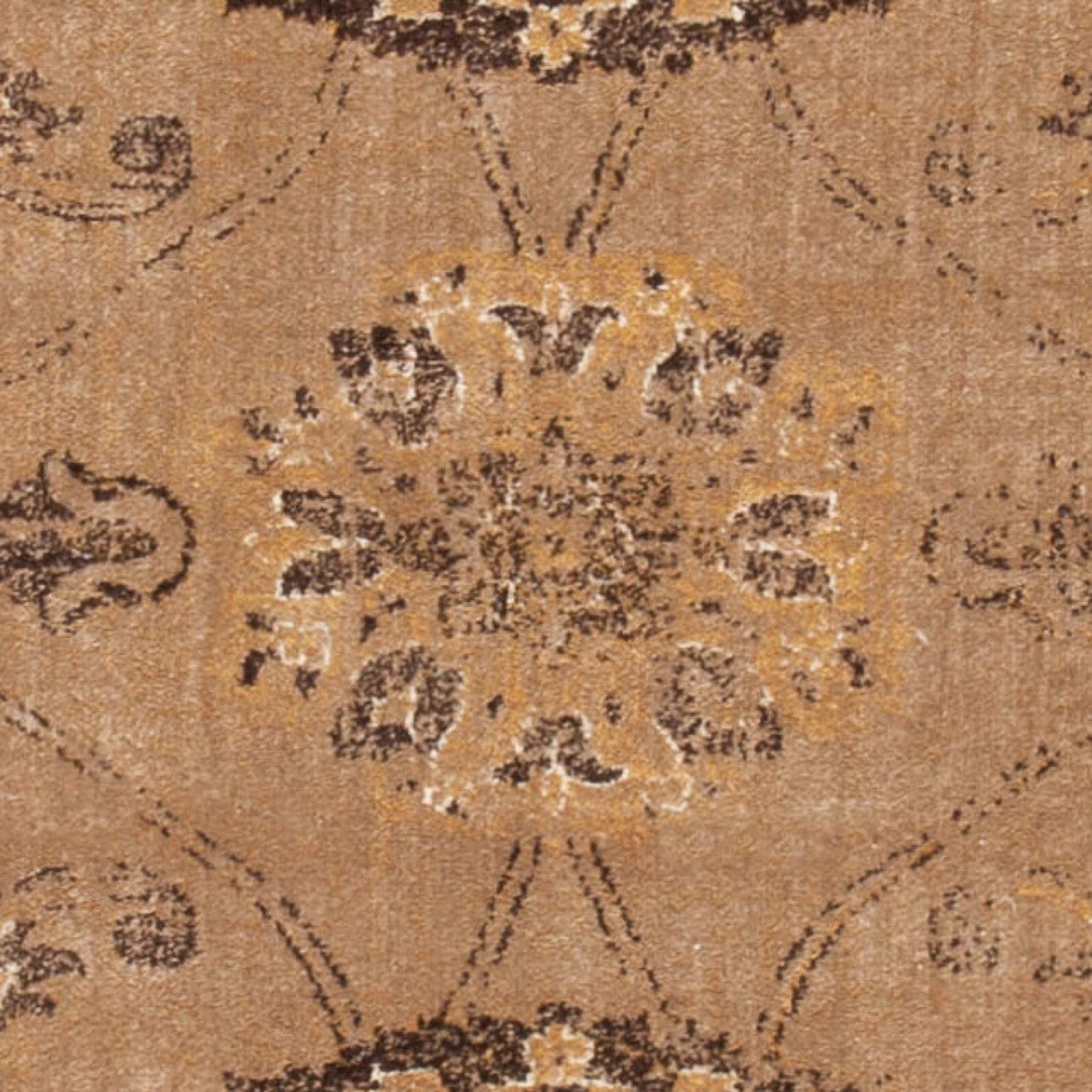 SAFAVIEH Vintage Collection Accent Rug - 3'3" x 5'7", Taupe, Oriental Distressed Viscose Design, Ideal for High Traffic Areas in Entryway, Living Room, Bedroom (VTG117-1662)