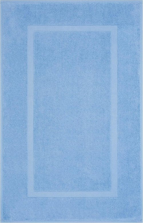Cotton Paradise 100% Cotton Bath Mats - Soft, Absorbent, Quick-Dry Set of 2 | Sky Blue, 20x34 Inches