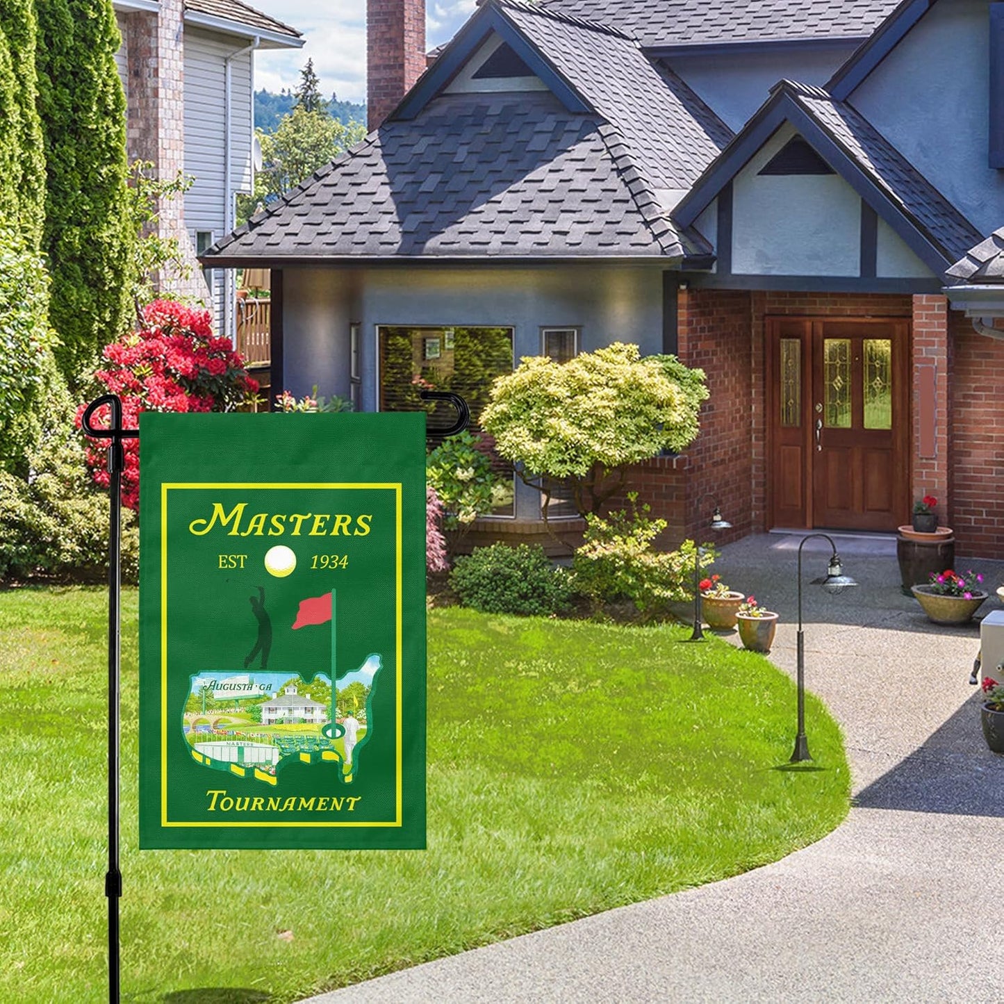 Ma-sters Golf Garden Flag - 12x18 Inches Outdoor Decor for Lawn & Patio | Holiday Home Decoration