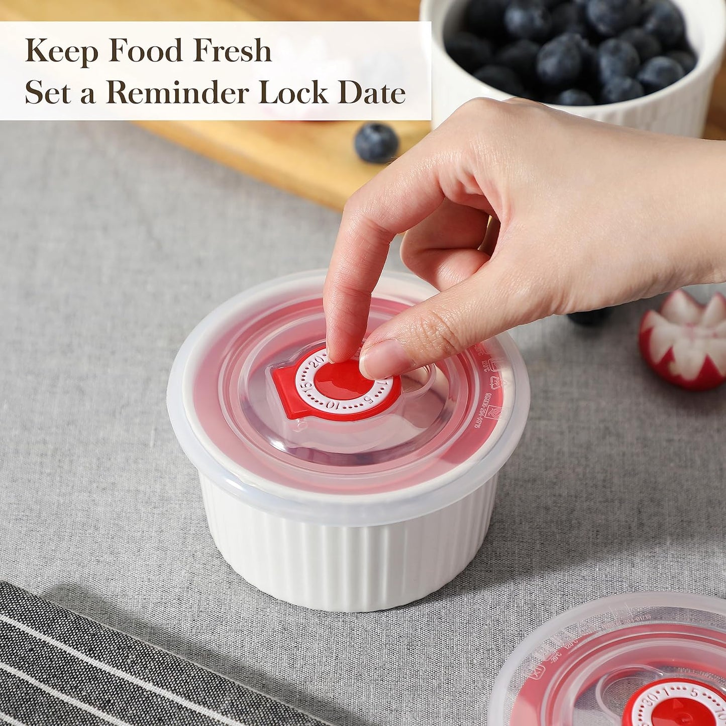 MALACASA Casserole Dishes - 8 oz Ramekins with Lids for Oven Baking | Durable & Stylish