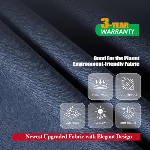 F&J Outdoors Patio Chair Cover - Heavy Duty Waterproof & UV Resistant | Large Deep Seat, Grey 40" W x 40" D x 36" H