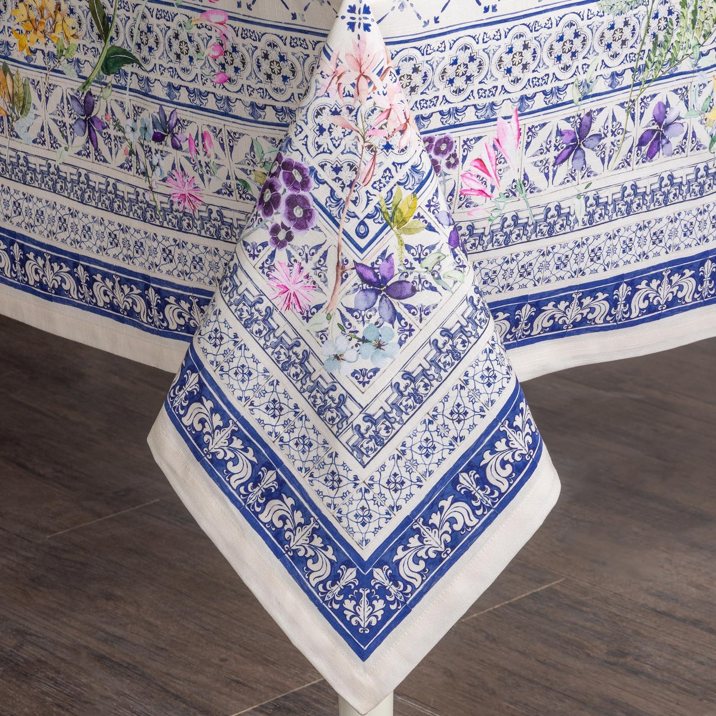 Maison d' Hermine Table Cloth Rectangle Table 100% Cotton 70 x 90 Inches Tablecloth Reusable Decorative for Dining Kitchen Room Farmhouse Home Gifts for Mothers Day Spring Summer - Faience