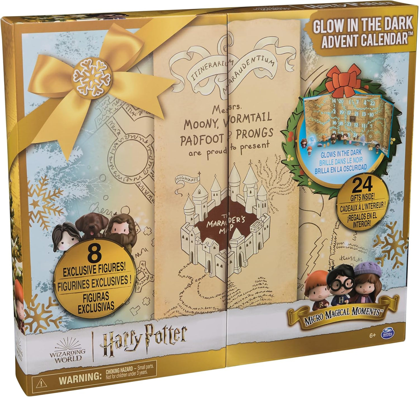 Wizarding World Harry Potter Glow in The Dark Advent Calendar 2024 - 24 Surprise Toys for Ages 6+