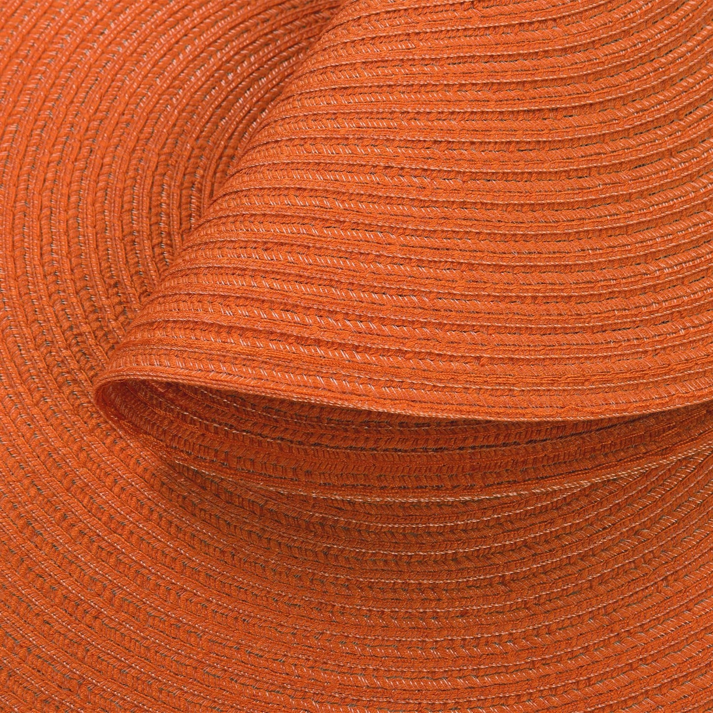 SHACOS Round Placemats Set of 4 for Dining Table Autumn Fall Round Braided Place Mats Washable Non Slip Kitchen Table Mats Decor, Bright Orange