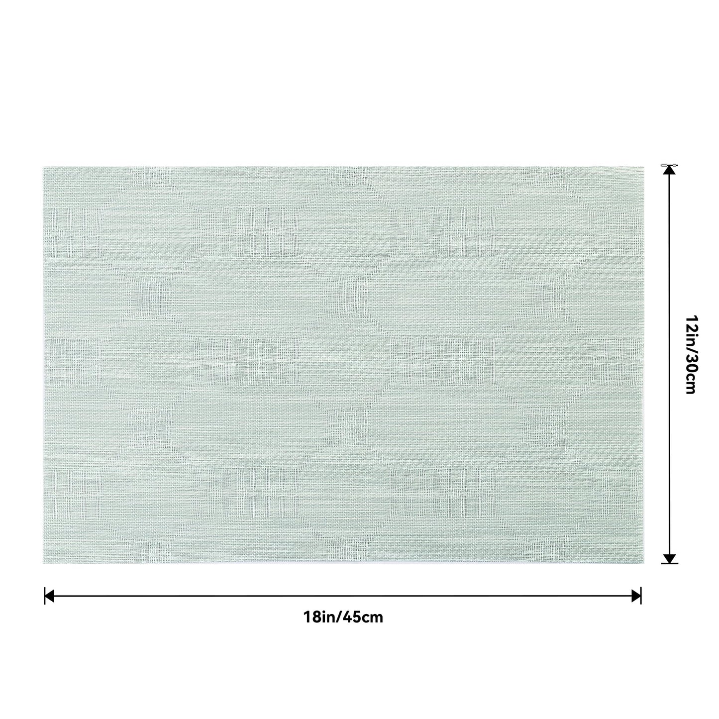 Leetaltree Mint Cream Placemats Set of 12 - Heat Resistant Non-Slip Place mats for Dining Table, Washable Durable PVC Vinyl Woven Table Mats（Mint Cream, 12）