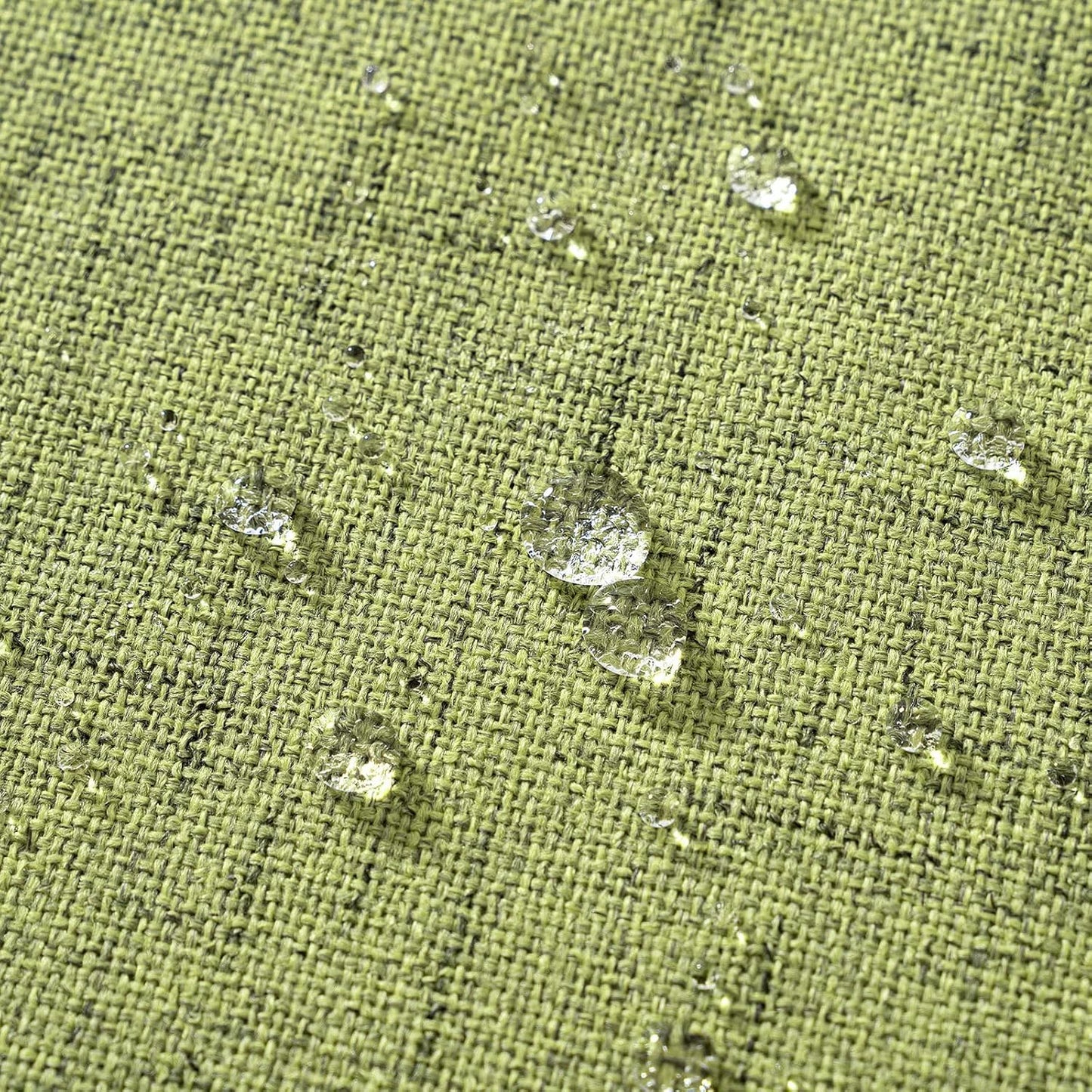 MIULEE Outdoor Throw Pillow Covers - Waterproof Decorative Soft Linen Cushion Shams | 18x18 Inch, Green (Pack of 2)