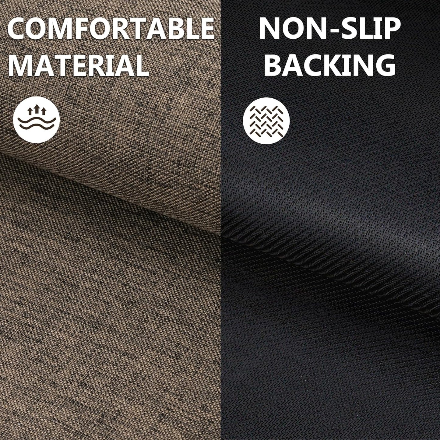 LEKEEPGO Ultra Thin Indoor Door Mat - Non-Slip Rubber Backing | Washable 17"x29" Brown Entry Mat
