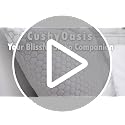 Cooling Queen Size Pillow Set of 2 - Gray Memory Foam with Adjustable Firmness