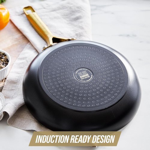 Blue Diamond 8" Nonstick Frying Pan - Diamond Infused Ceramic, Dishwasher Safe, Induction Compatible, Black