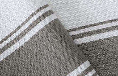 AMOUR INFINI Kitchen Towels 100% Cotton Pack of 4, Highly Absorbent Quick Drying Premium Striped Dish Towel for Kitchen with Hanging Loop Hand & Tea Towels (L.Grey)