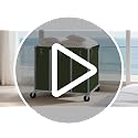 Industrial Laundry Cart with Lockable Wheels 420L Heavy Duty Steel Frame