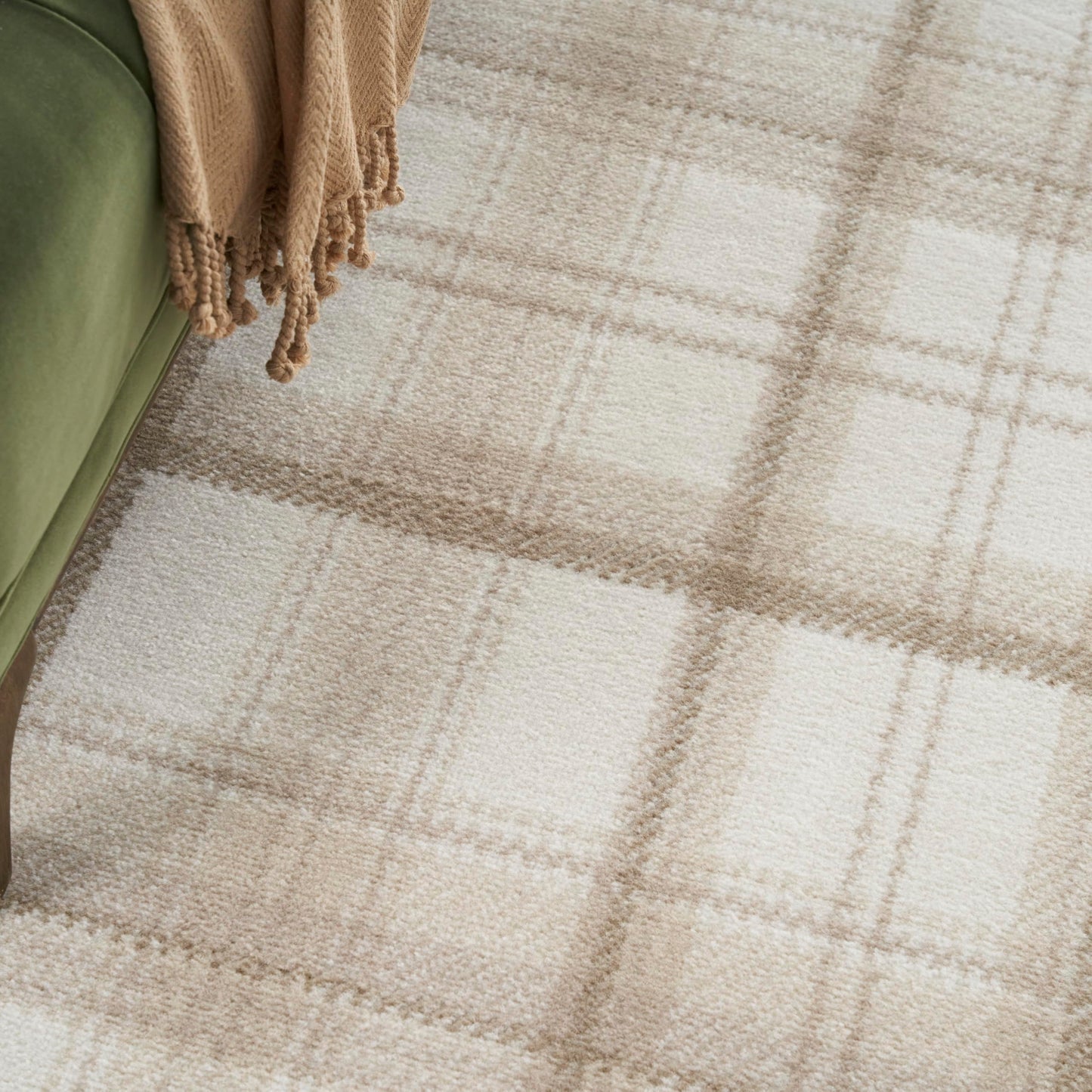 Nourison Home Grafix Ivory Beige 3'9" x 5'9" Area Rug - Easy Clean, Non Shedding, Bed Room, Living Room, Dining Room, Kitchen (4' x 6')