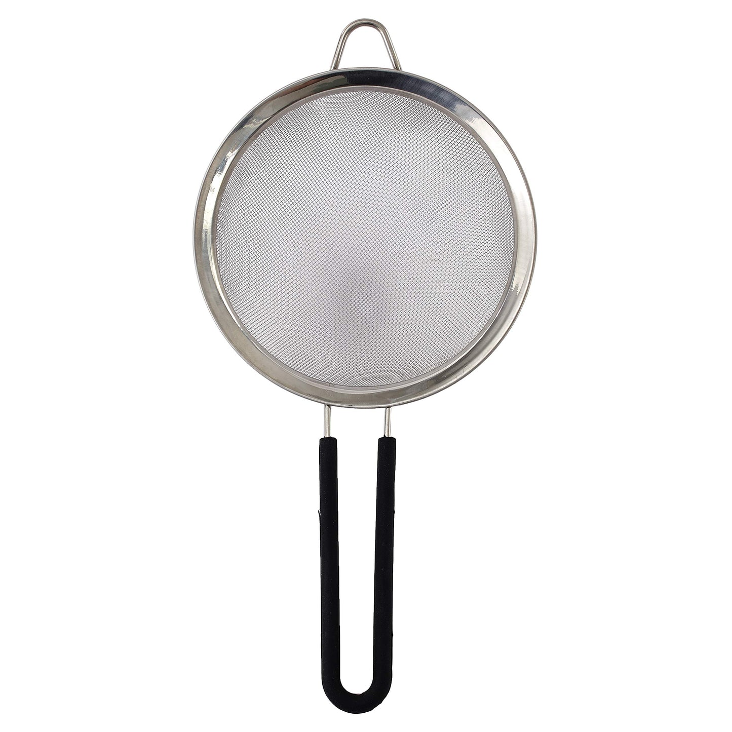 Graduated Stainless Steel Mesh Strainer Set - Black - Set of 3