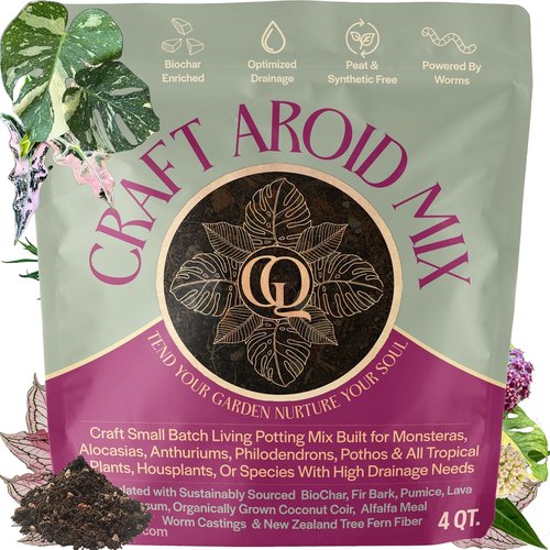 Craft Aroid Potting Mix - Elite Organic Soil for Alocasia, Philodendron & Monstera | Well-Draining, Peat-Free 4QT