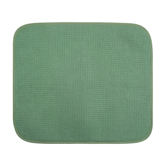OGGI Absorbent, Reversible Microfiber Dish Drying Mat for Kitchen, Dish Drying Pad, 16 Inch x 18 Inch, Large, Sage