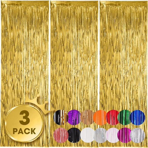 Black and Gold Balloon Garland Arch Kit by 2025 - Elegant Party Decorations with Gold Foil Curtains for Graduation, Birthday, and Anniversary Celebrations