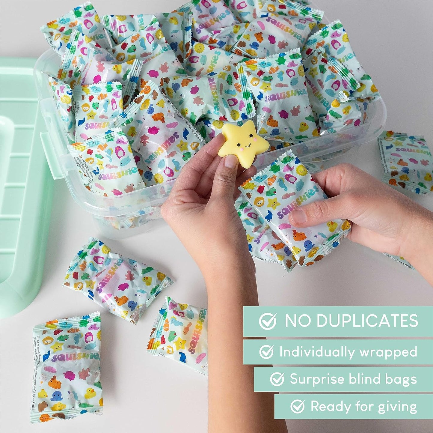 Bonnyco Mochi Squishy Toys - Bulk Pack of 80 for Kids' Party Favors | Ideal Goodie Bag Stuffers
