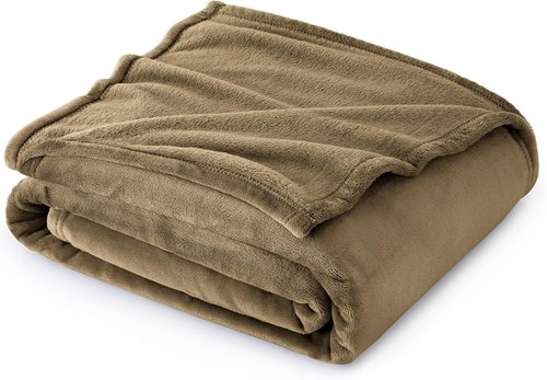 Bedsure GentleSoft Fleece Blanket - Lightweight Plush Cozy Twin Size Camel, 60x80 Inches for Bed & Travel