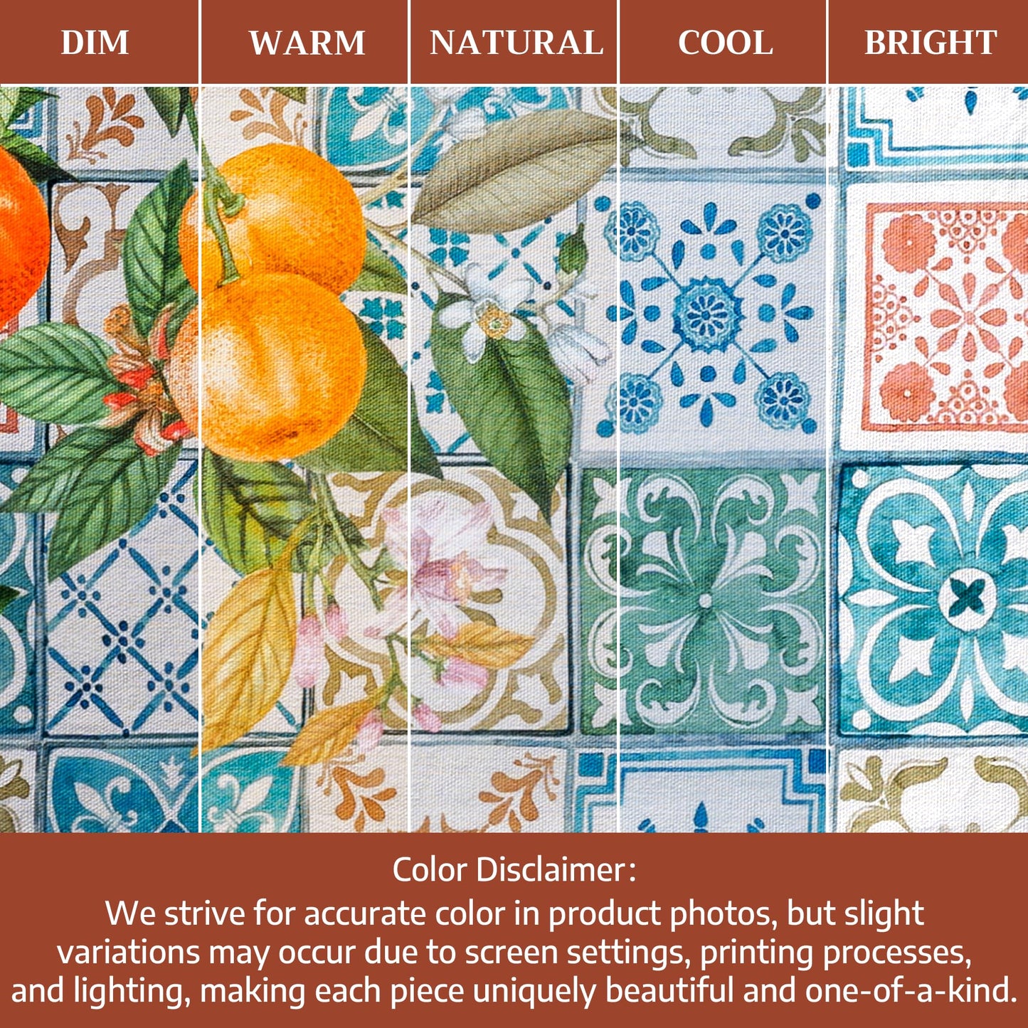 Maison d' Hermine Table Cloth Round Table 100% Cotton 63 Round Inches Tablecloth Reusable Decorative for Dining Kitchen Room Farmhouse Home Gifts for Mothers Day Spring Summer - Agrume