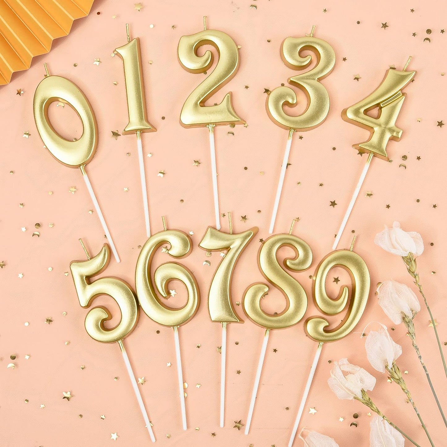 PHD Cake - Elegant Gold Number 1 Birthday Candle - 2.76 Inch for Party Celebrations