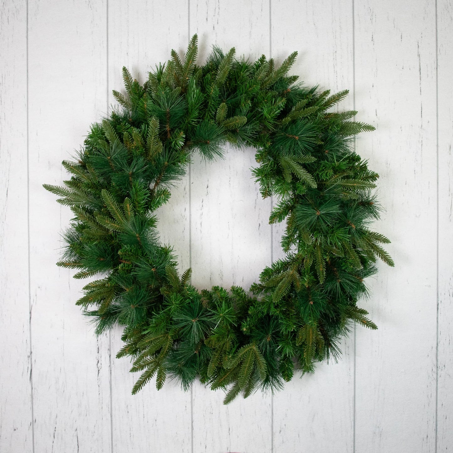 Northlight Flocked Rosemary Emerald Angel Pine Artificial Christmas Wreath Unlit, 30", Green