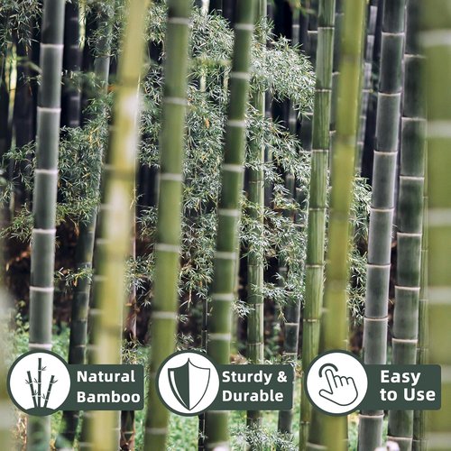 Bamboo Plant Stakes - 50 Pcs 18-Inch Support Sticks for Indoor/Outdoor Plants | Ideal for Tomatoes, Vegetables, and Climbing Plants