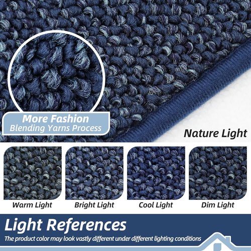 BEQHAUSE Dirt Trapper Door Mat - Non-Slip, Washable, Absorbent Entrance Mat | 32" x 48", Blue