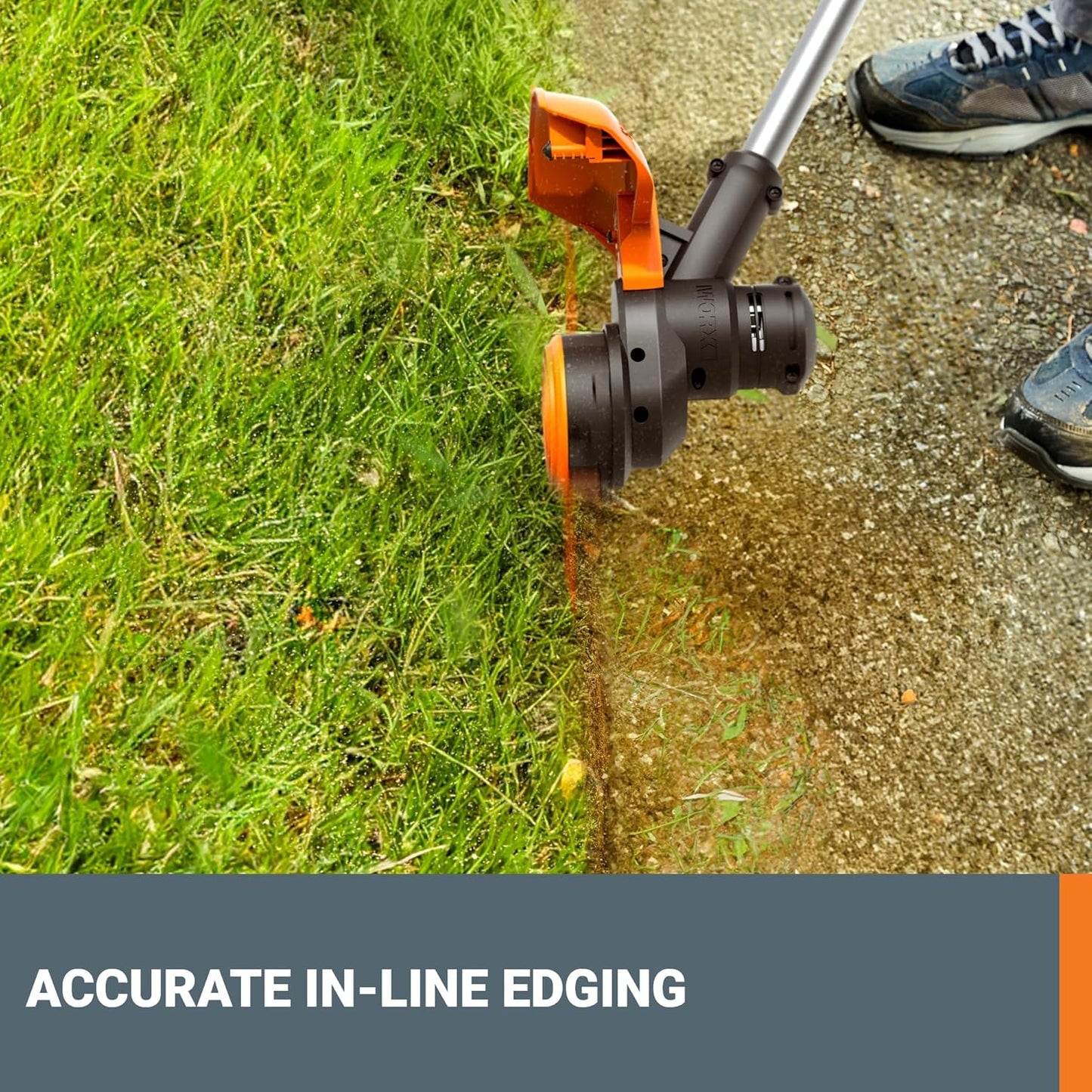 WORX 13'' Cordless String Trimmer - 40V Electric Weed Eater with Dual-Exit Cutting Head & 2 Batteries