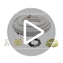 TADERUILY 16 Ft Mini Split Line Set - 1/4" & 1/2" Copper Tubing Insulated for AC & Heating, Thickened PE, Includes Nuts (Variation: 1/4+1/2)