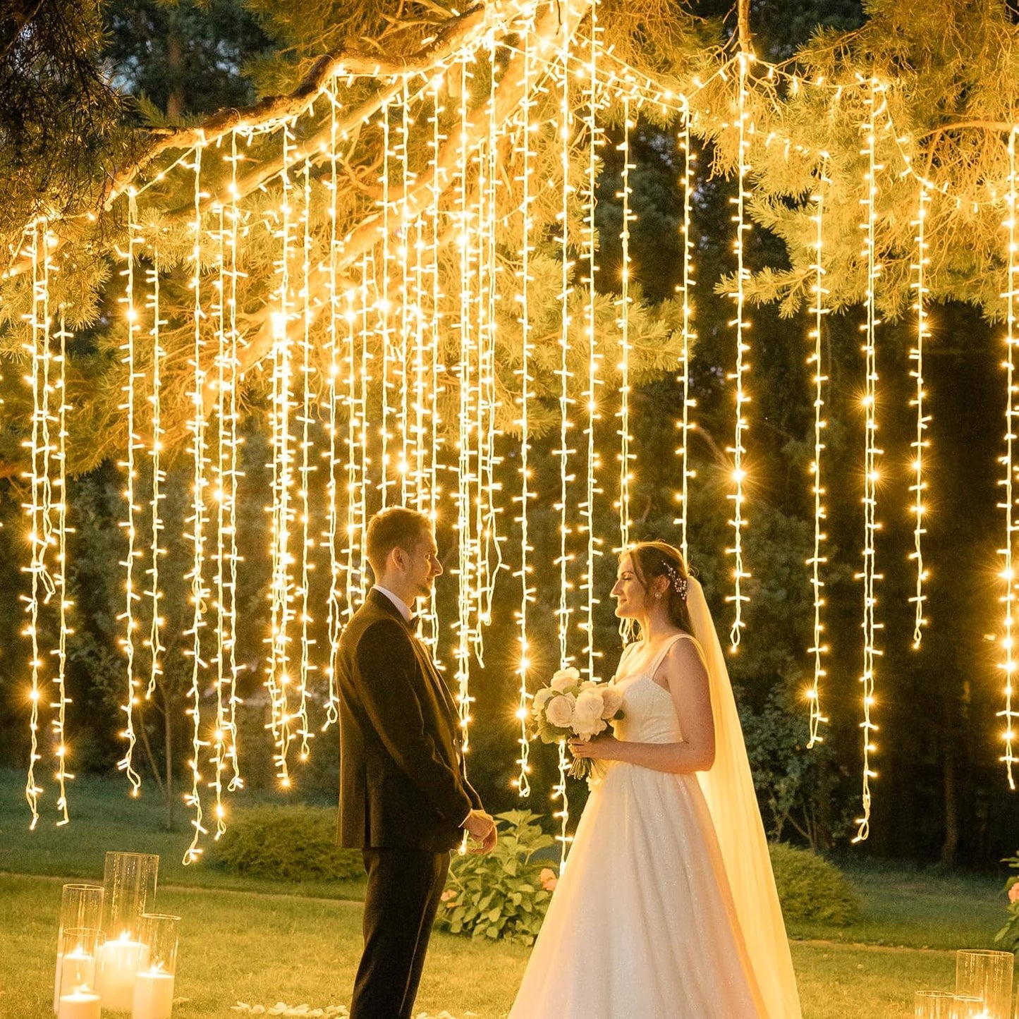 Skiennix 33FT 100 LED Fairy String Lights - Waterproof Indoor/Outdoor Twinkle Lights | 8 Modes for Bedroom, Patio, Garden Decor (Warm White)