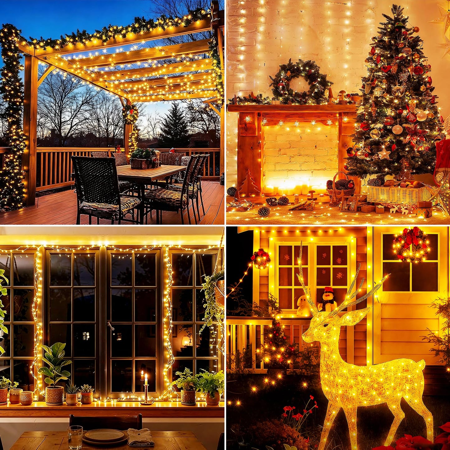 2 Pack 140Ft 400 LED Fairy Lights Battery Operated with Remote & Timer, Silver Wire Twinkle Lights Outdoor Indoor, Waterproof Fairy String Lights for DIY Bedroom Christmas Parties Tree Garden Decor