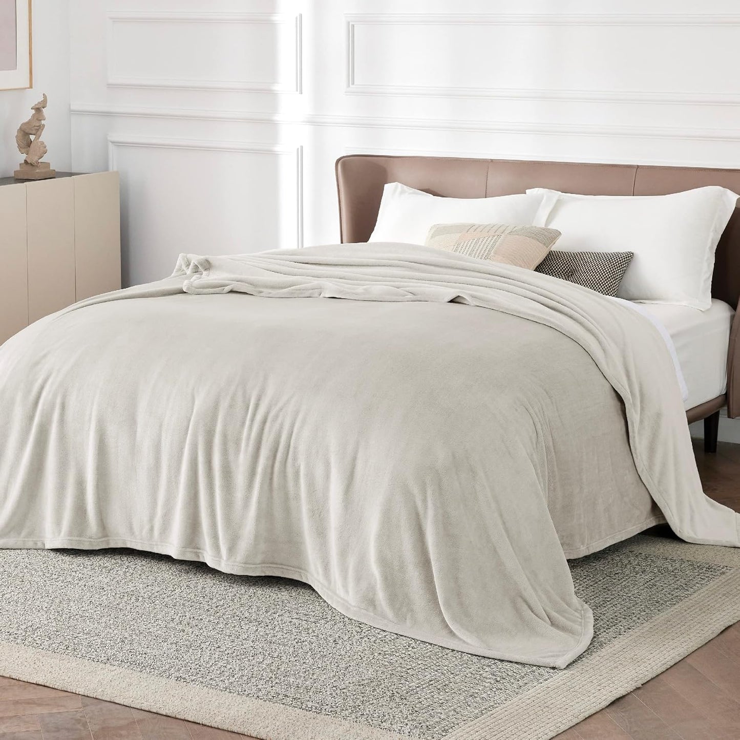 Bedsure GentleSoft Fleece Blanket - Lightweight Plush Cozy California King Size, 102x96 Inches