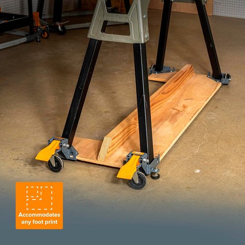 Bora Portamate Mobile Base Kit PM-1100 | Heavy-Duty Adjustable Rolling Dolly for Tools & Equipment - 400 lb Capacity