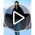 CYCYHEAT Black Large Heated Blanket Poncho Shawl 63x47in Cordless Battery-Powered