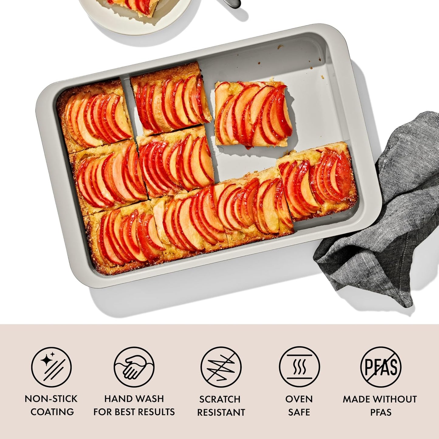 OXO Good Grips Cake Pan - Non-Stick Pro Ceramic Coated Metal | 9” x 13” for Perfect Biscuits