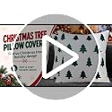 Allorry Christmas Pillow Covers 18x18 Beige Green Pack of 2 with Hidden Zipper