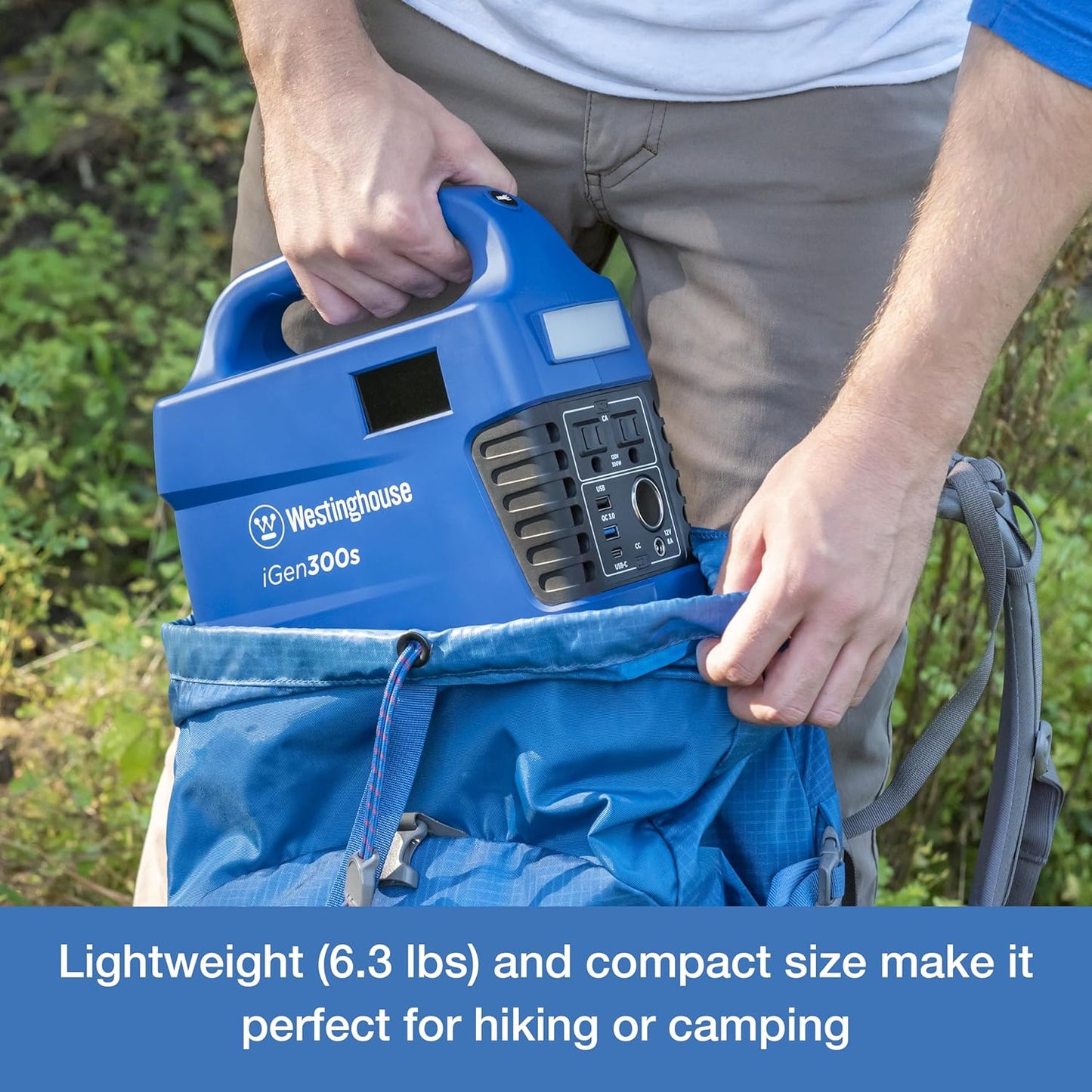 Westinghouse Portable Power Station - 296Wh 600 Peak Watt Lithium Battery | Pure Sine Wave AC Outlet for Camping & Travel