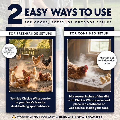 Billy Buckskin Co. Chickie-Whiz Chicken Dust Bath - All-Natural Volcanic Ash for Healthier Eggs & Feathers | 5.5lb Made in USA