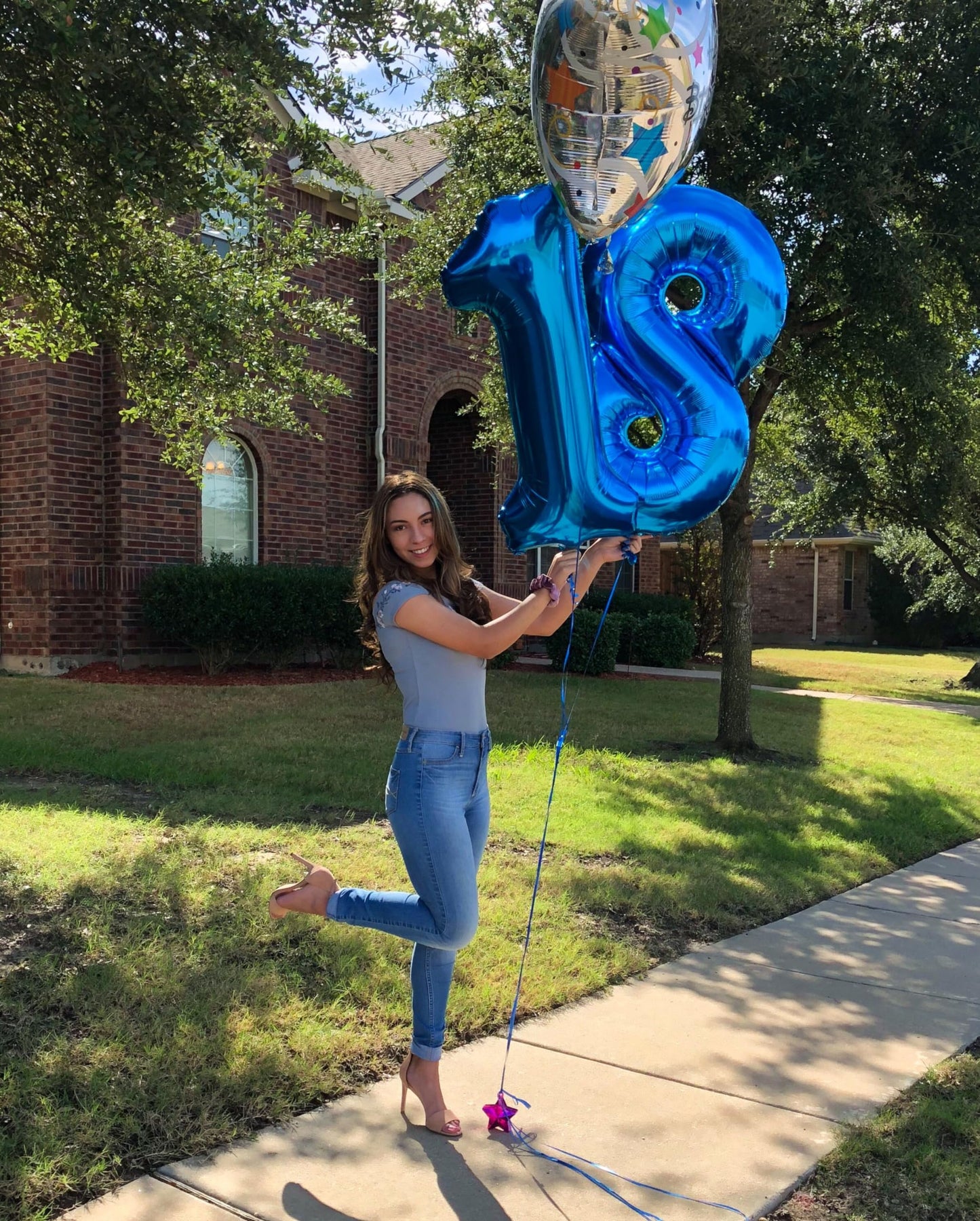 Navy Blue Number 18 Balloon 40 inch, 18 Number Balloons, 18th Navy Blue Birthday Decorations, 18 Year Old Girls Boys Blue Party Supplies