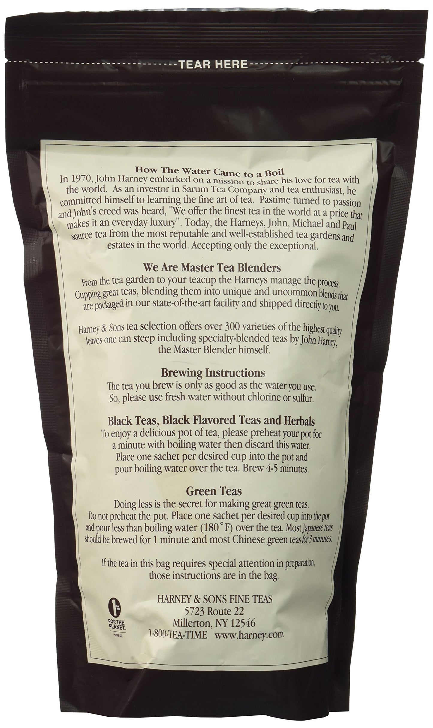 Harney & Sons Chamomile Caffeine-Free Premium Herbal Tea - Bag of 50 Sachets