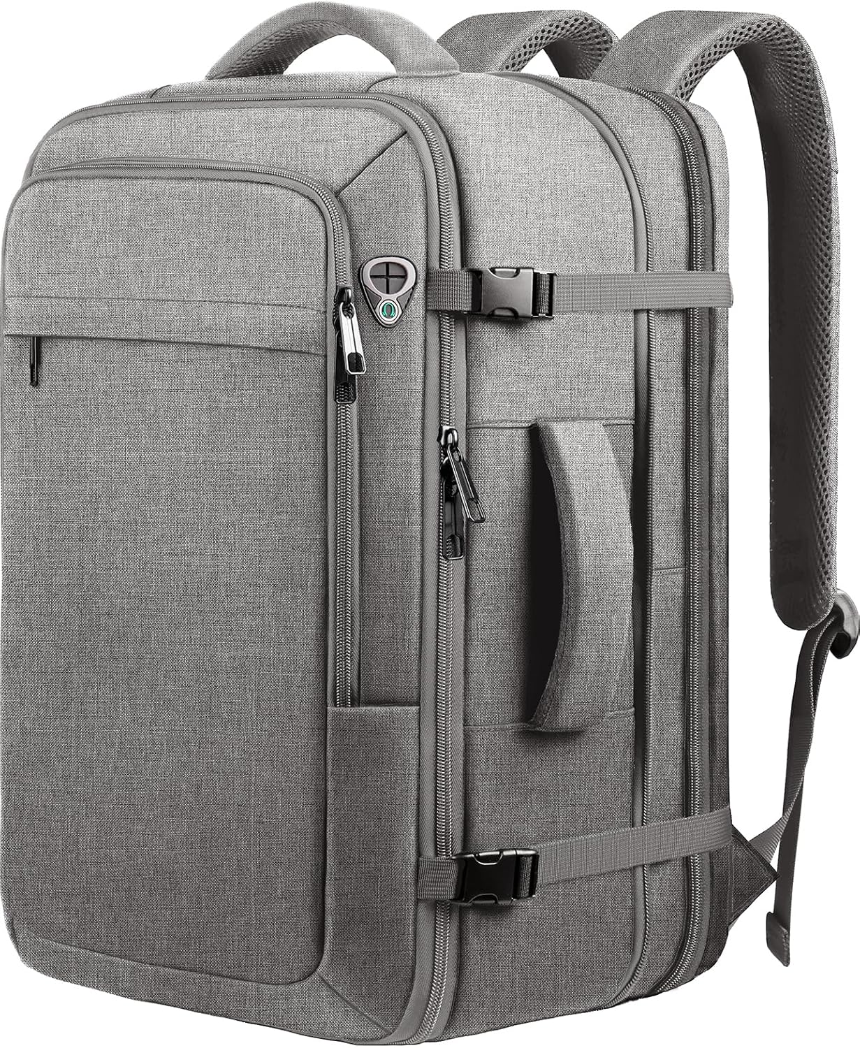 Skiennix Travel Laptop Backpack - Extra Large 40L-50L, Water Resistant, TSA Approved for 17.3" Laptops - Grey