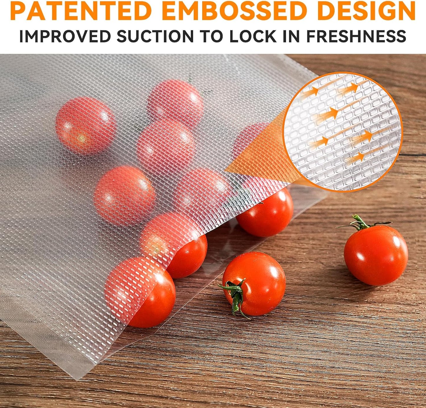 Wevac Vacuum Sealer Bags - Heavy-Duty BPA-Free Food Storage | 100 Count (6"×10" & 8"×12")
