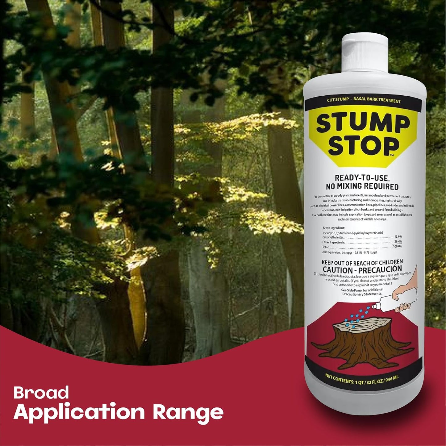 Stump Stop | Ready-to-Use Stump Killer - 32 Fl. Oz - Effective Tree & Bush Control - Ideal for Forests & Pastures