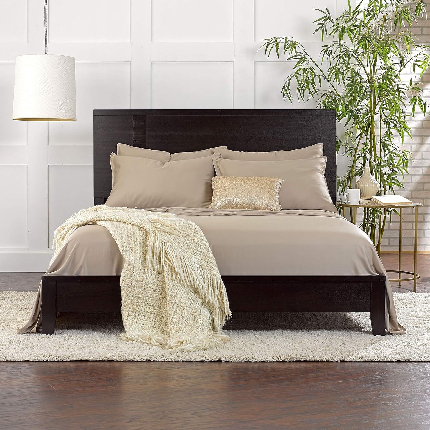 Pure Bamboo Twin XL Sheets - Luxuriously Soft 100% Organic Viscose Bed Sheet Set | Cooling & Durable (Sand)
