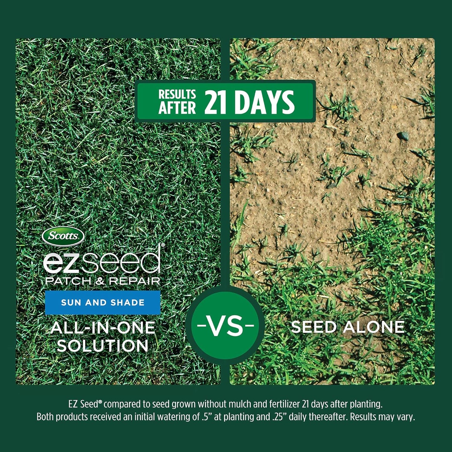 Scotts EZ Seed Patch & Repair - Sun and Shade Grass Seed with Fertilizer for Lawn Repair | Covers 85 sq. ft., 3.75 lb.