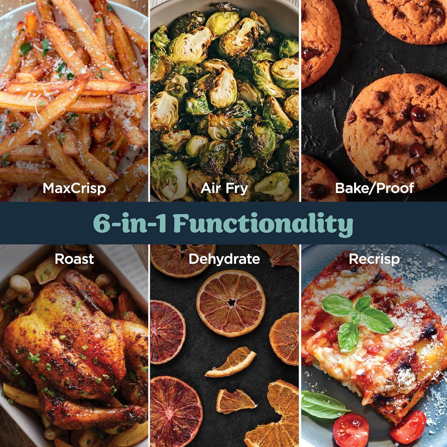 Ninja Crispi Pro 6-in-1 Glass Air Fryer - Nontoxic 6qt & 2.5qt Containers | Max Crisp, Bake, Roast, Dehydrate
