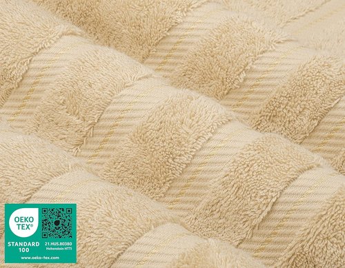 American Soft Linen Luxury Towel Set - 6-Piece 100% Cotton Turkish Towels | 600 GSM, Beige