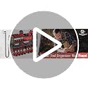 VeyFolzin Red Power Tool Organizer Wall Mount with Charging Station - Heavy Duty Metal, 4 Layers, 8 Drill Slots, 4-Outlet Power Strip