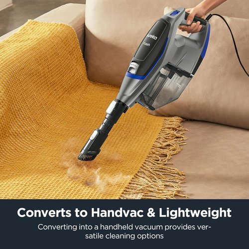 Eureka Corded Stick Vacuum Cleaner - Lightweight Pet Hair Removal | Powerful Suction for Carpets & Hard Floors - Blue, NES520BL